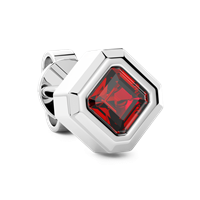 Orecchini Zancan in Argento Rubino sintetico ESO012-RO - ESO012-RO